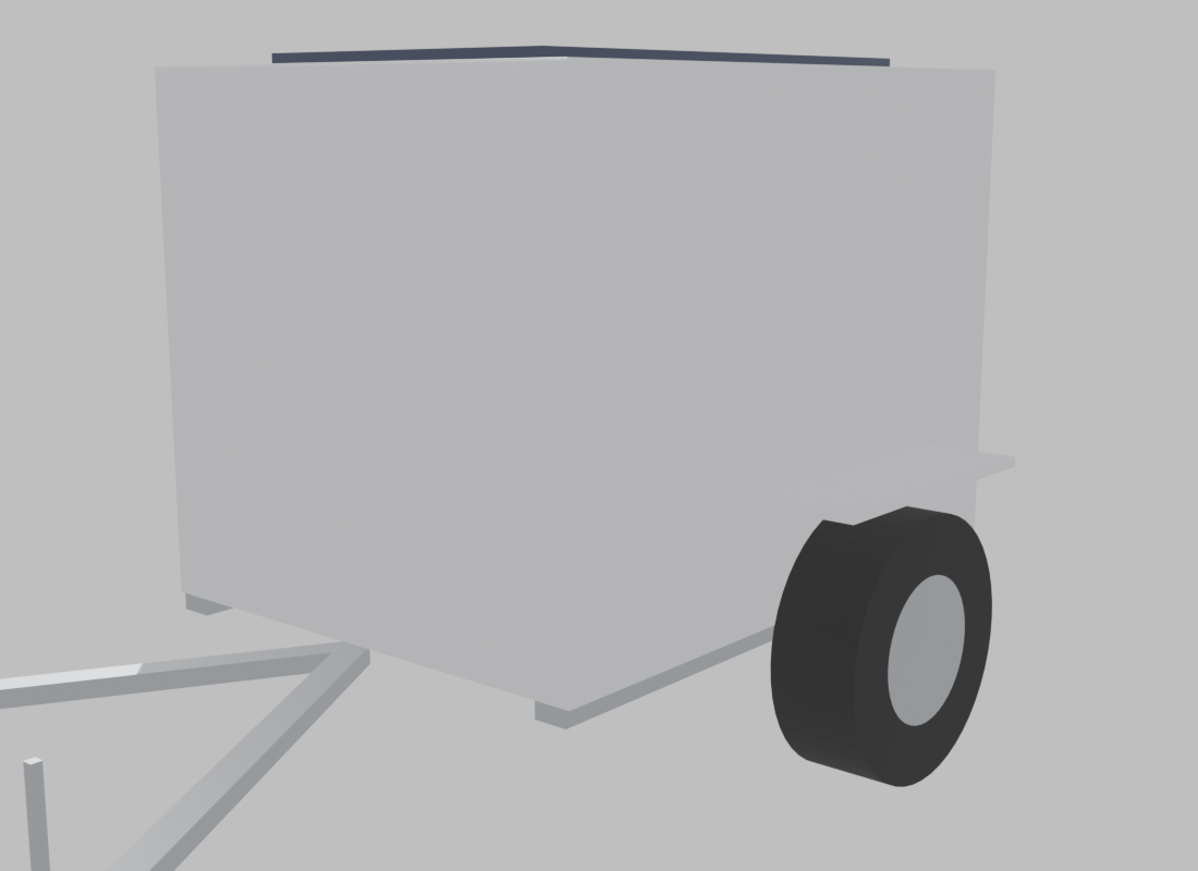 Clad trailer — flat aluminium panels with turned edges